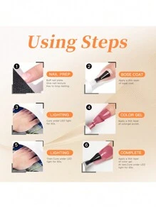 TARTU 1 peça Esmalte de Unha em Gel de 8ml 6 Cores Acabamento Brilhante de Outono Brilho Permanente Glitter Lantejoulas Esmalte de Unha Remover Imersão em UV Verniz para Arte de Unhas para Design de Manicure Vernis Semi Permanente Amarelo