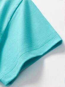 1pc Young Boys Cartoon Off-Road Vehicle Print Round Neck Short Sleeve T-Shirt, Casual Outdoor Wear, Fashionable Spring/Summer Style