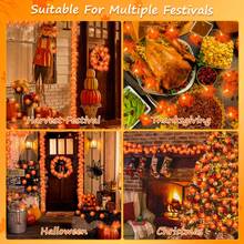 1 Gói Đồ Trang Trí Lễ Tạ Ơn Lá Mùa Thu Có Đèn, Lá Giả Nhân Tạo Dây Đèn Trang Trí Nhà Lễ Tạ Ơn Trang Trí Mùa Thu Tiệc Lò Sưởi, Đèn Mùa Thu Chạy Bằng Pin Cho Trong Nhà Ngoài Trời Mùa Thu Giáng Sinh Halloween Thu Hoạch Trang Trí Halloween Trang Trí Phòng Trang Trí Vườn Halloween Làm Quà Tặng Trang Trí Ngày Lễ Tiên Trang Trí Lễ Hội - ánh sáng vàng ấm áp - Xem 9