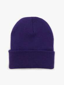 1 件男女通用秋冬季纯色护耳保暖针织帽休闲套头帽。防寒帽。针织帽。适合日常穿着