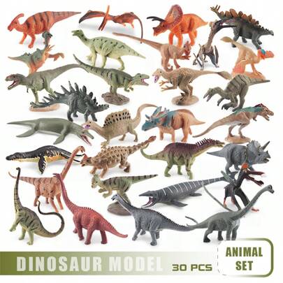 Set de 12 piezas de juguetes con modelos de dinosaurios del Jurásico para decoración de habitación, incluye 3 Tyrannosaurios Rex, máscaras de dinosaurio y un kit de excavación de dinosaurios