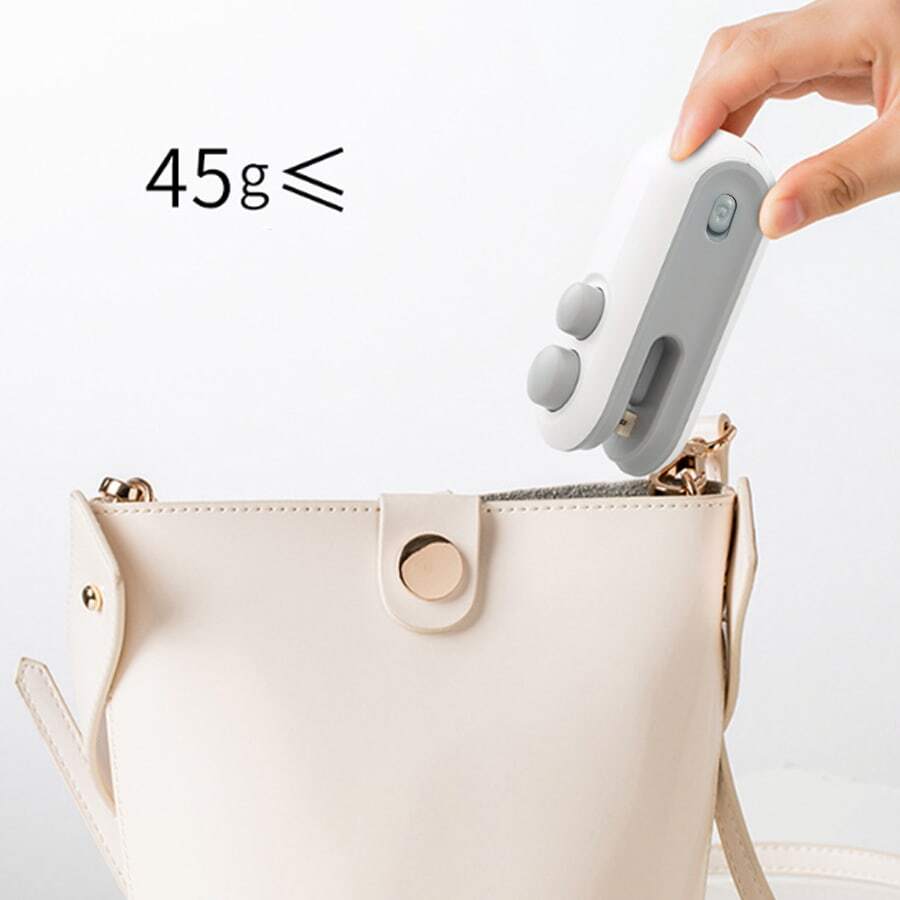 Mini SnacksBag Sealer, Rechargeable 2 In 1 Bag Heat Sealer With Cutter