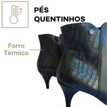 Classic Piccadilly Heel And Thin Toe Thermal Lining Boot - 黑色 - 查看 2