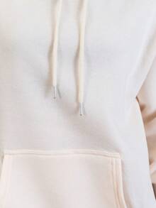 Sudadera afelpada con capucha - Beis - Ver 3