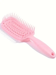 1 Pieza Peine de cabello cuadrado y mini tamaño con diseño hueco - Cepillo de cabello portátil para masaje - Cepillo de cabello de plástico para cabello húmedo o seco (Tamaño pequeño)