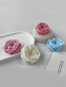 3D奥斯汀玫瑰蜡烛硅胶模具 DIY情人节手工礼物 花朵蜡烛制作材料 肥皂石膏树脂模具 家居装饰 - 白色矽膠模具 - 查看 5