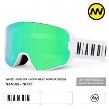 1 件 NANDN SNOW 滑雪镜，带双镜片，防雾和防紫外线，适合滑雪和单板滑雪，男女通用 - 彩色 - 查看 11
