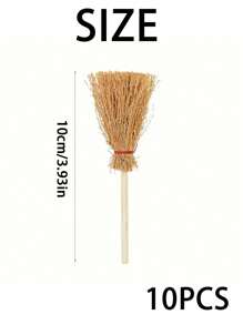 2/10 piezas Escobas de Halloween, Escobas Miniatura, Decoraciones de Halloween, Decoraciones de Otoño, Decoraciones de Habitación, Decoraciones de Cocina, Decoración del Hogar, Decoración de Otoño