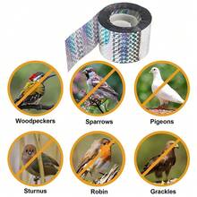 Bird Reflective Tape Reflective Ribbon Double Side Reflective Scare Tape ,Ribbon Reflective Tape To ,Keep Birds Away Outdoor,Double Side Bird Flash Tape, Scare Geese, Pigeon, Duck, Woodpecker - Multicolor - View 5