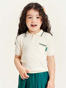 mini bala Camiseta feminina de verão com gola de malha macia