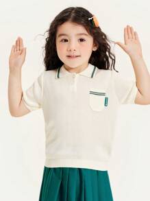 mini bala Camiseta feminina de verão com gola de malha macia