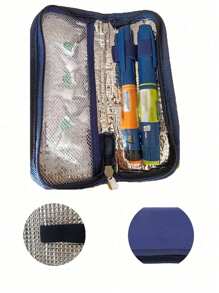 Insulated Portable Insulin Cooler Bag -Friendly Cold Ice Pack Physical Cooler Box Lightweight Simple Zipper Carry Bag Diabetes Travel Case, Portable Medication Cooler Bag For Insulin Pens And Blood Glucose Monitor Supplies