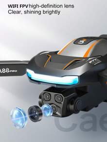 MINI Foldbale Chụp Ảnh Trên Không Định Vị Quang Học FPV RC Drone 2.4G 4CH Ánh Sáng Nhiều Màu Sắc Hình Ảnh Theo Điều Khiển Từ Xa Quadcopter - Nhiều màu - Xem 9