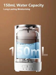 1pc 150ml 7 Colors Lighting Flame Ultrasonic Aroma Diffuser, Aromatherapy Diffuser Machine, Portable USB Essential Oil Desktop Diffuser Air Humidifier