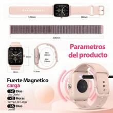 Smartwatch 1.8'' Reloj Inteligente Bluetooth Llamada Alexa - Rosa - Ver 5