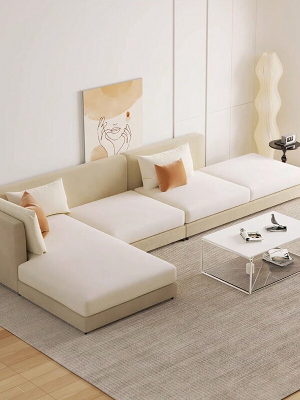 1PC,2pcs,3pcs,Silver Fox Velvet, Sofa Cover Cushion Cover, All-In-One Set, Elastic, Anti-Slip And Anti-Cat Scratch, Thickening, Sofa Cushion Cover Cloth