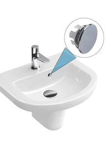 5pcs Plastic Sink Hole Overflow Cover, Basin Sink Overflow Cap, Sink Overflow Cover, Solid Round Hole Cover Replacement Insert In Hole Caps (22mm-24mm) For Bathroom Kitchen - Silver Double Ring - View 4