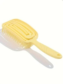 1 Pieza Peine de cabello cuadrado y mini tamaño con diseño hueco - Cepillo de cabello portátil para masaje - Cepillo de cabello de plástico para cabello húmedo o seco (Tamaño pequeño)