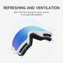 1 件 NANDN SNOW 滑雪镜，带双镜片，防雾和防紫外线，适合滑雪和单板滑雪，男女通用 - 彩色 - 查看 7