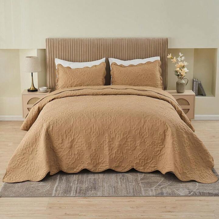 Linen Plus Embossed Coverlet Bedspread Set Oversized Ghana