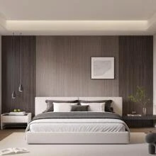 1 Rolle Selbstklebende Gitterwandtapete, 3D Holzmaserung Effekt Wandaufkleber für Schlafzimmer oder Wohnzimmer Dekoration