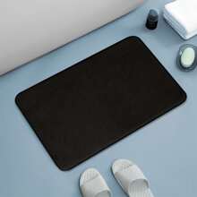 1pc Simple Soft Memory Foam Non-Slip Bath Mat For Bathroom Home Bathroom Decor Bath Rug Floor Carpet Outdoor Rug Door Mat Fall Decor Bathroom Accessories Back To School Entryway Decor - Black - View 8