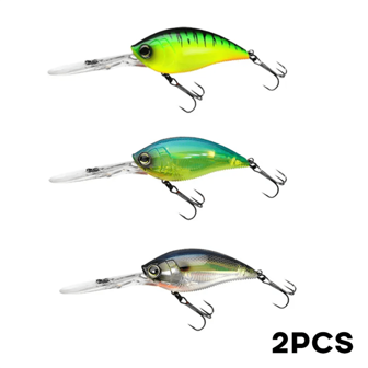 Topline Tackle 2pcs 15.5g/21g Crankbait Fishing Lure Artificial Hard Baits Jerkbait Wobbler Fishing Tackle Saltwater Long Tongue Crank Bait
