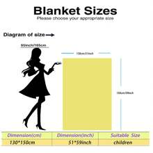 1pc Khaki Teddy Bear Blanket, Fluffy Plush Throw Blanket As Birthday Gift, Soft Cozy Bed Blanket Suitable For Picnic, Camping, And Bedroom