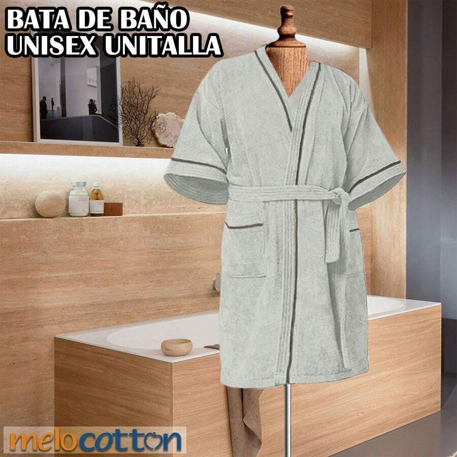 Bathrobe - Gris pâle - Voir 1