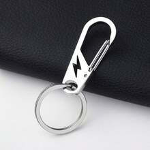 1PC Stainless Steel Key Chain For Men And Women - Silver - View 3