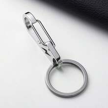 1PC Stainless Steel Key Chain For Men And Women - Silver - View 4