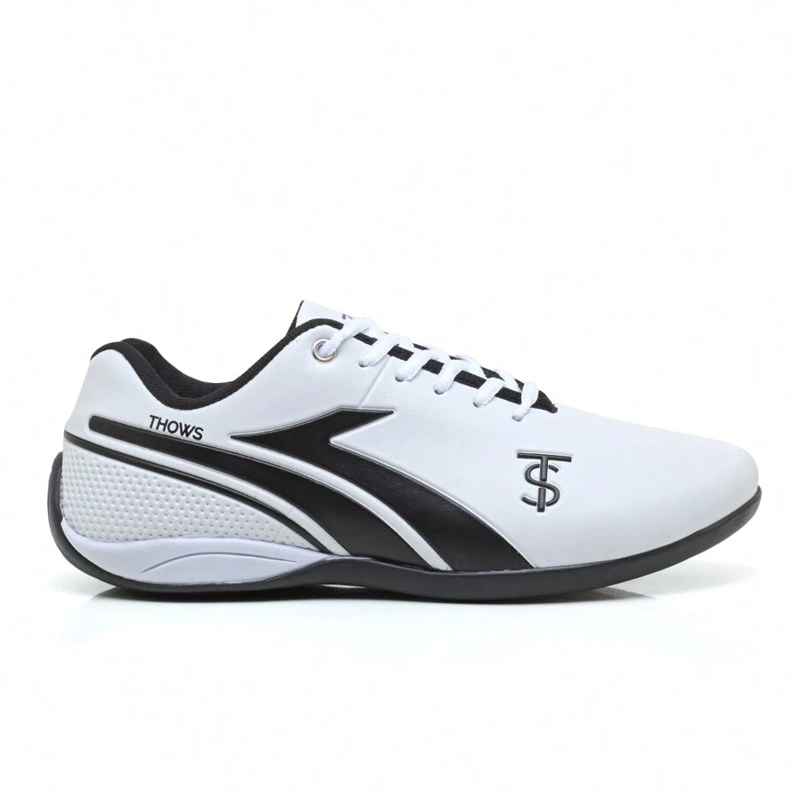 Futsal Cleat Indoor Football Sneakers Court Adult Men's Casual Sports Shoe Stitched Cheap Original - 白色 黑色 - 查看 1