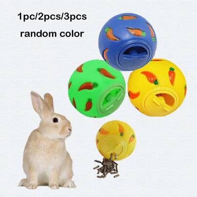 Rabbit Foraging Ball, Random Color Hamster Treat Feeding Puzzle Toy