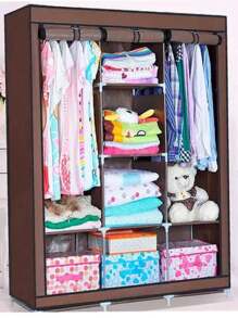 Large Fabric Closet With Dividers - Multicolor - View 5