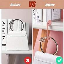 1 szt. Haczyk do zawieszania w kształcie słonia, antypoślizgowy wieszak na książki na biurko, ruchomy haczyk na biurko i klasę studencką - Wielokolorowe - Zobacz 5