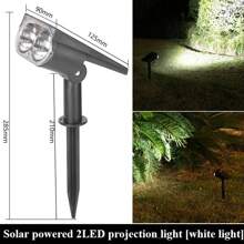ضوء مسار قابل لتغيير اللون RGB بالطاقة الشمسية، قطعة واحدة لأضواء المناظر الطبيعية للحديقة والحديقة والحديقة وديكور عيد الهالوين والميلاد - الأسود - مشاهدة 10