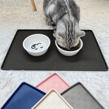 1 件大号硅胶爪印垫、防滑宠物碗垫、防水易清洁宠物喂食垫 - 彩色 - 查看 2