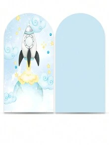 Roman Panel Wears Easy Sublimated Party And Birthday Decoration Various Themes Children's Astronaut Boy Moon Stars Galaxy Rocket - Bảng La Mã 17 - Xem 2