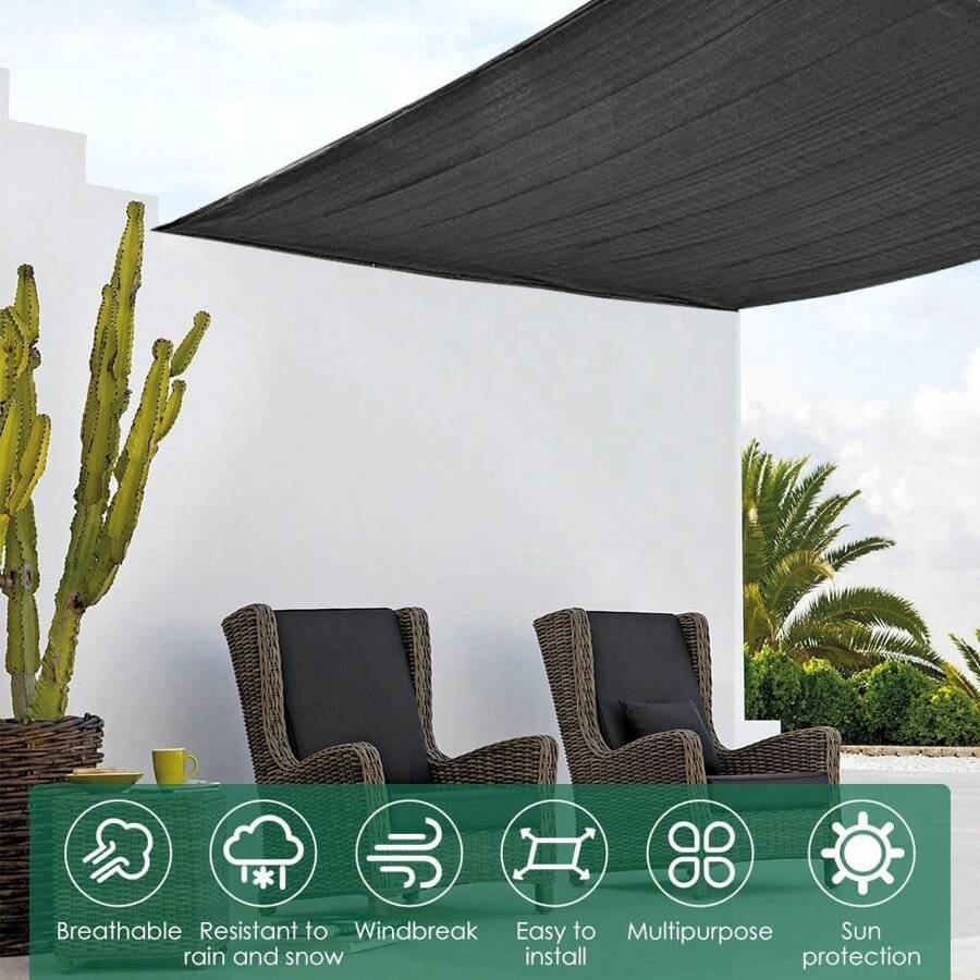 100 Polyethylene Black Shade Cloth, Extra Long Lasting Net Fabric With