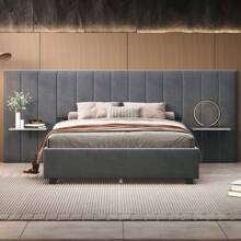 Room Décor Full Size Upholstered Platform Bed With Big Headboard, Bedroom Furniture, Velvet