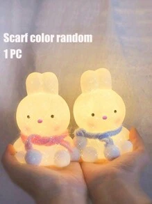 1 pieza Luz de noche con forma de lindo conejo que funciona con batería, luz de noche con forma de conejito linda con batería, luz de noche decorativa para habitación de niños, luz de noche con decoración de escritorio con forma de conejo, decoración del hogar, luz de noche para decorar la habitación, regalo para amigos, compañeros de clase, familia - Amarillo - Ver 16