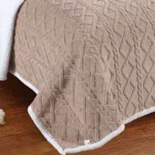 1pc Double-Sided Taffeta Blanket, Warm Thickened Fleece Solid Color Blanket, Soft Warm Throw Blanket Nap Blanket For Couch Sofa Office Bed Camping Travel, Multi-Purpose Gift Blanket For All Season