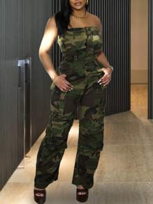 Peto con bolsillo de utilidad - Verde militar - Ver 5