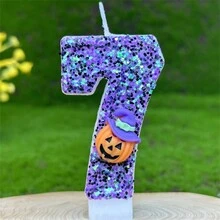 Nến sinh nhật hình đầu bí ngô 3D lấp lánh & nhiều màu sắc, trang trí tiệc, kỷ niệm, trang trí bánh sinh nhật, giáng sinh - Nhiều màu - Xem 14