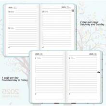 2025 Diary Day A Page Runs January 2025 To December 2025 Appointment Book Monthly Weekly Hourly Planners With Calendar Planner Stickers, Banded Hard Cover, Inner Pocket, A5 - A5 - View 6