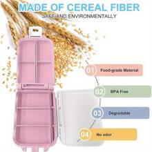 个性化雪尼尔字母药丸收纳盒 - 8 隔层维生素和药物旅行盒，安全便携，适合放入口袋或包中，是理想的每日药量储存，时尚旅行配件 - 粉色 - 查看 5