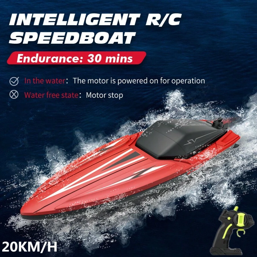 Large Waterproof Dual Motor Intelligent Electric RC Boat 2.4G Off Water Power Outage High Speed Racing Remote Control Speedboat Boat Water Toy