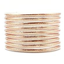 9 Stücke/Set glitzernde Jelly Armreifen für Frauen Armband, silbrige rosé-goldene Farben Armreife Armband