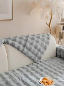 1pc sofá macio slipcover capa de sofá, conforto capa de sofá de pelúcia protetor de móveis para quarto escritório sala de estar decoração de casa