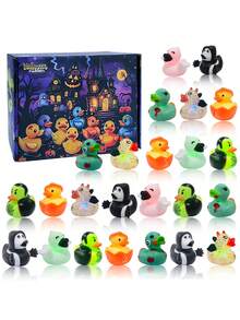 16 Vịt Cao Su Halloween Số Lượng Lớn Vịt Cao Su Phát Sáng Trong Bóng Tối Đồ Chơi Bồn Tắm Halloween Ủng Hộ Tiệc Halloween Quà Tặng Theo Chủ Đề Halloween Các Loại Duckies Trick Hoặc Đồ Dùng Điều Trị Đồ Làm Túi Goodie (Màu Ngẫu Nhiên) Trang Trí Halloween - Nhiều màu - Xem 1